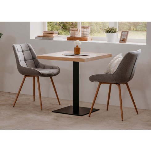 Söögilaud QUADRATO 70 artisan tamm/must