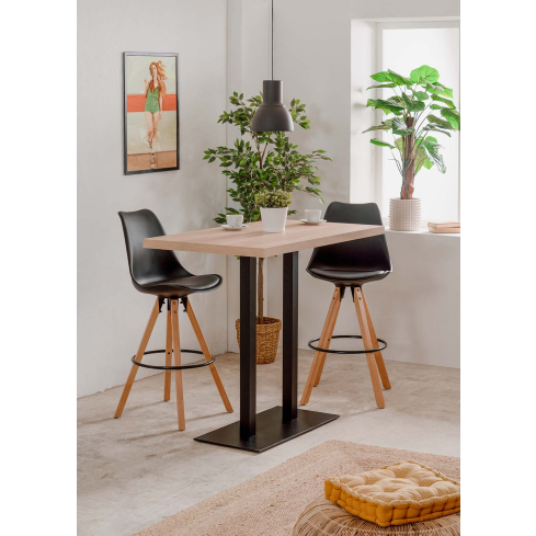 Baarilaud QUADRATO 120 sonoma tamm/must