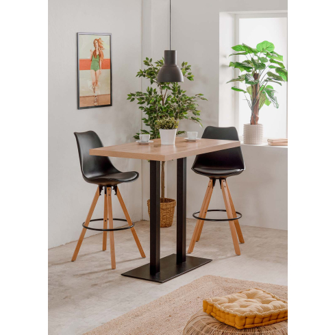 Baarilaud QUADRATO 120 artisan tamm/must