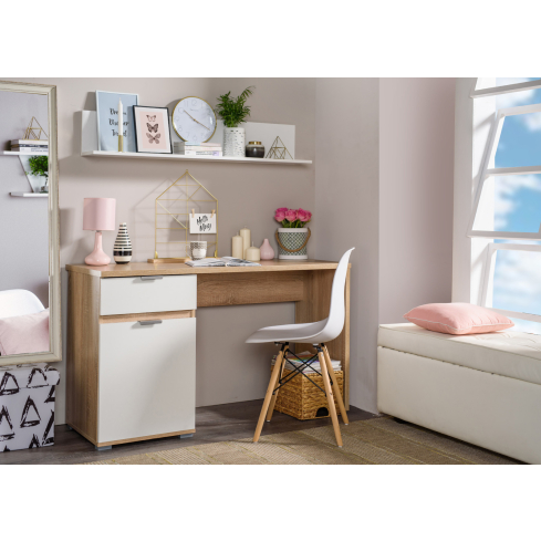 Kirjutuslaud JAN sonoma tamm/valge