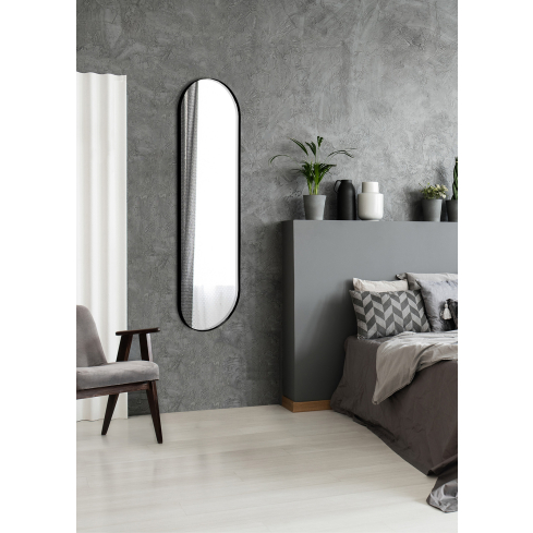 Peegel BRITTA 150 cm ovaalne must