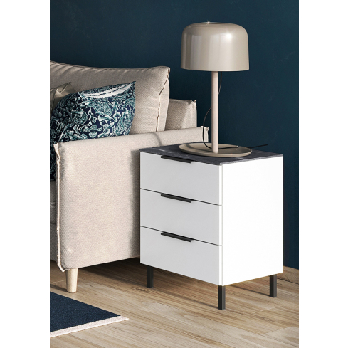 Öökapp CALIFORNIA 1479 valge/hall marmor