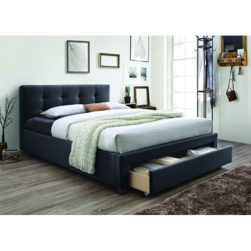 Voodi OSLO tumehall mid-grey sahtliga