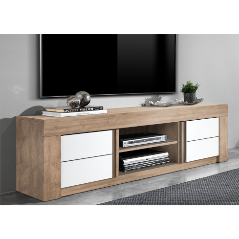 TV-alus CAPRI tamm/valge