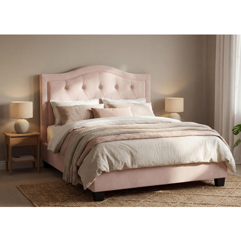 Voodi CRANBERRA roosa samet