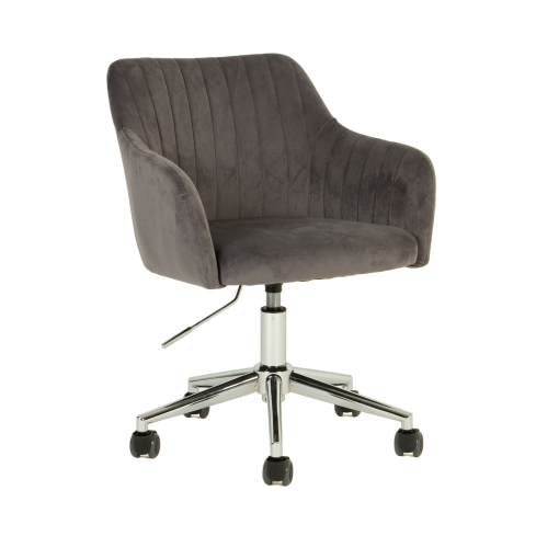 Kontoritool CL 19063 tumehall samet/kroom