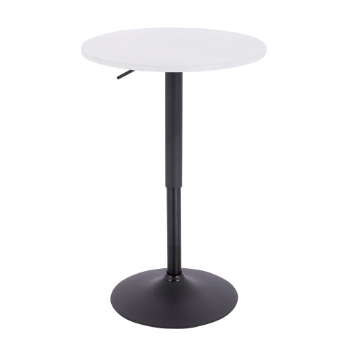 Baarilaud BT-02 valge/must jalg