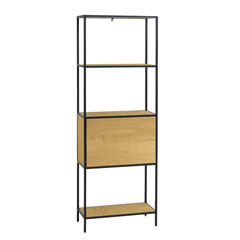 Riiul RIVER tamm/must (sahtliga)