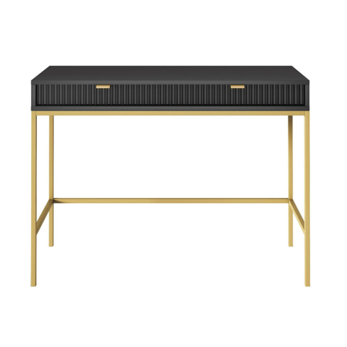 Kirjutuslaud NOVA T104 must/kuldne