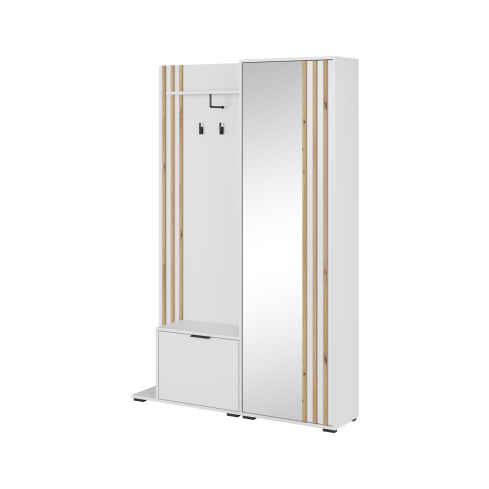 Garderoob NELLY valge/artisan tamm