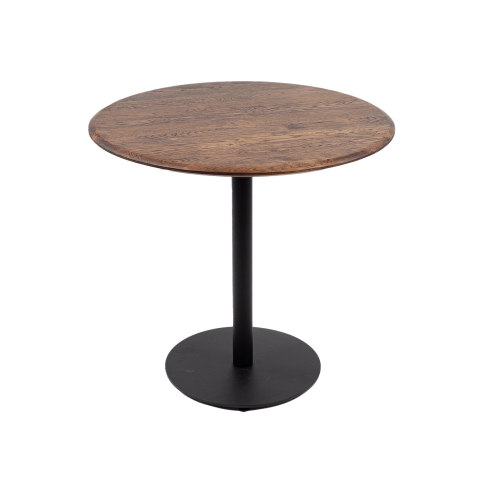 Laud CAFE 80 pähkel/must (ümmargune)