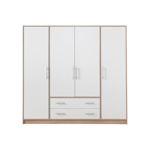 Riidekapp SMART 1 valge/sonoma tamm