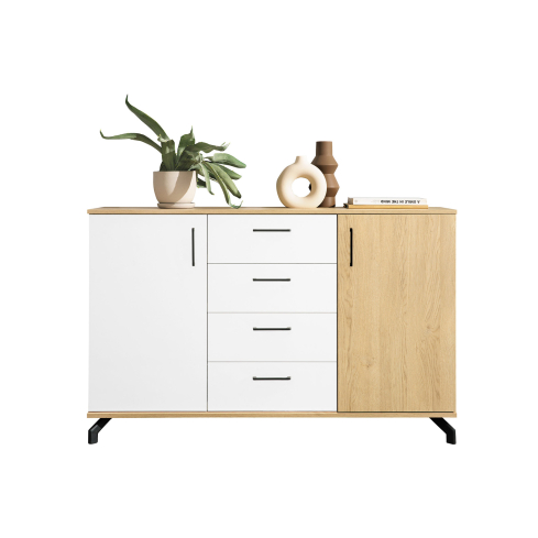 Kummut MADISON 9 valge/tamm