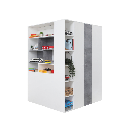 Riidekapp SIGMA 1 valge/hall