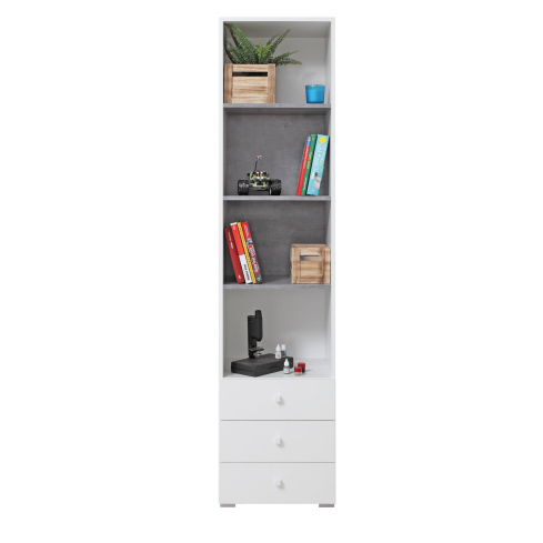 Riiul SIGMA 7 valge/hall