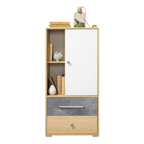 Kummut STEP 5 tamm/valge/hall