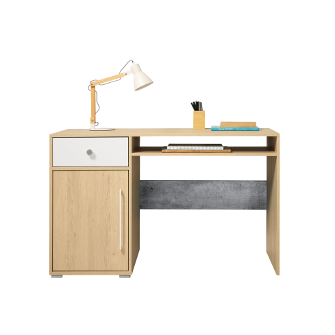 Kirjutuslaud STEP 7 tamm/valge/hall
