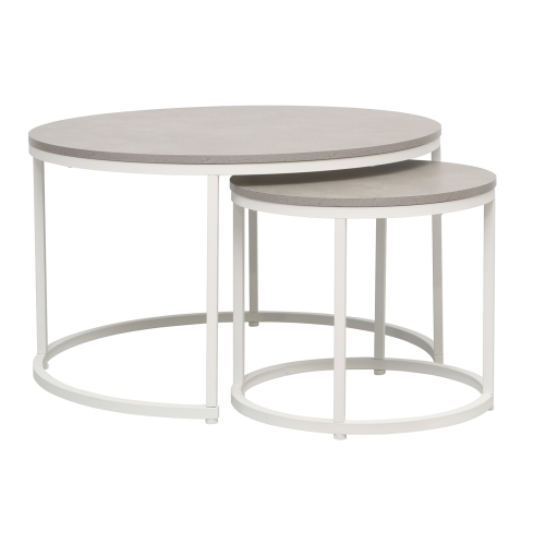 Diivanilaua komplekt RIVER 80 hall/valge