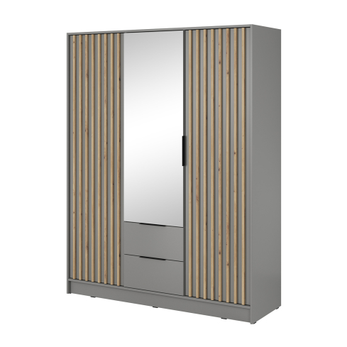 Riidekapp NELLY 3D peegliga hall