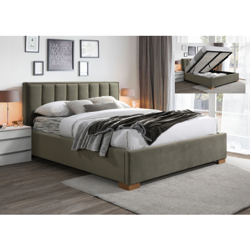 Voodi HAZEL roheline samet