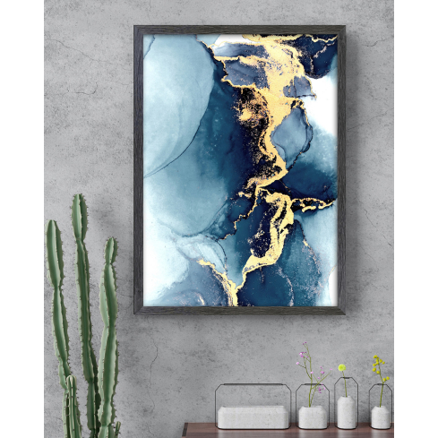 Poster BLUE musta raamiga