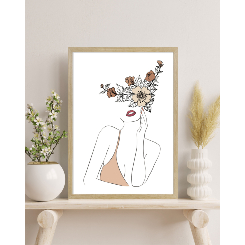 Poster BEAUTY II puidust raamiga