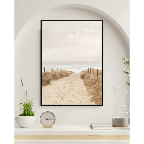 Poster BEACH musta raamiga