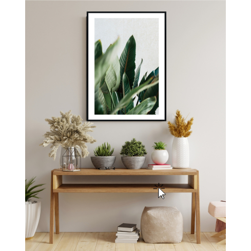 Poster GREEN LEAF musta raamiga