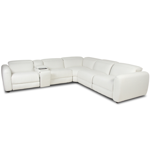 Nurgadiivan-recliner LORENZ valge (elektriline)