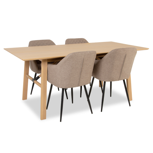 Komplekt JODIE tamm + 4 tooli 8176 beež