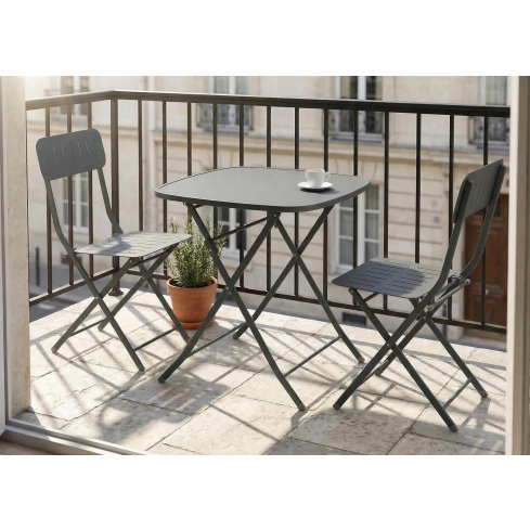 Aiamööblikomplekt PIPA 2-ne tumehall