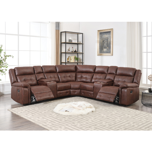 Nurgadiivan-recliner TULSA pruun