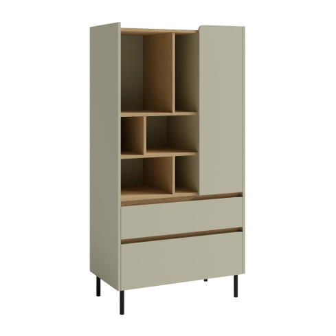 Riiul LUCA 6 roheline/tamm