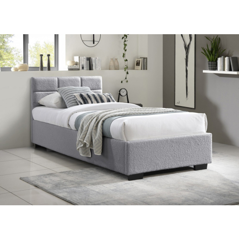 Voodi LÜBECK helehall boucle (väike)