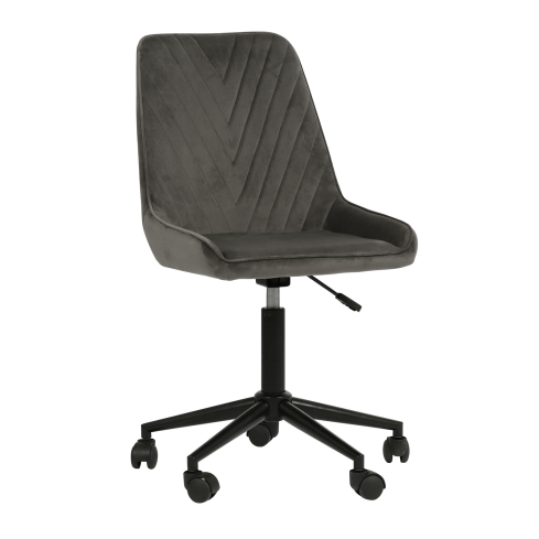 Kontoritool LARA tumehall samet (V)