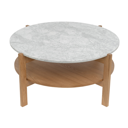 Diivanilaud MANTO valge/tamm