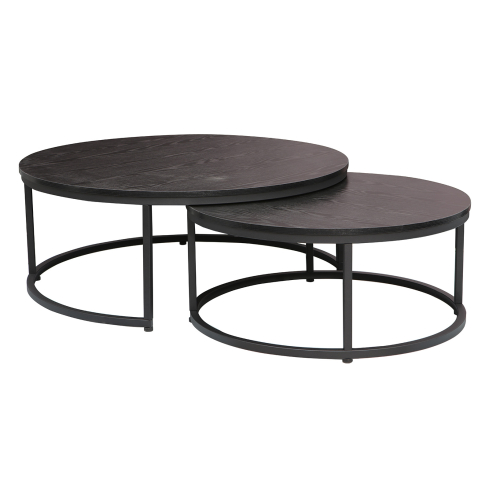 Diivanilaua komplekt RIVER 90 must tamm