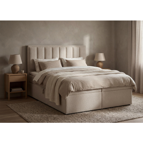 Voodi PREMIUM BOXBED MARCEL (kõrgem) beež