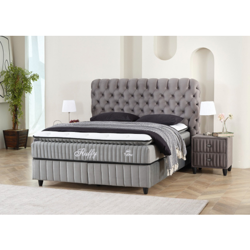 Kontinentaalvoodi FLUFFY tumehall