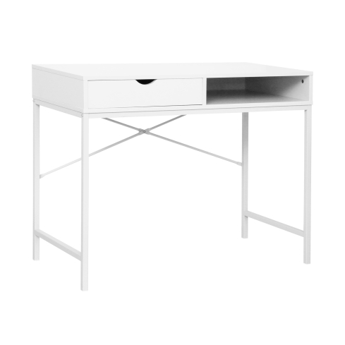 Kirjutuslaud sahtliga RIVER valge