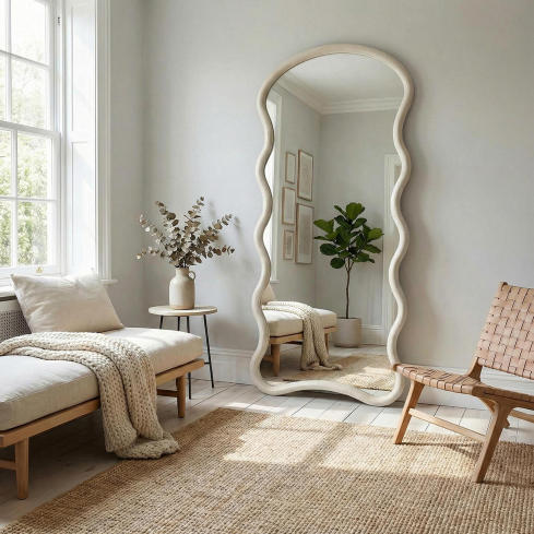 Seinapeegel MIELO valge