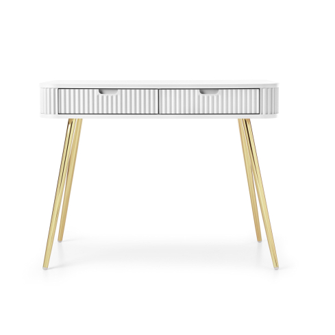 Kirjutuslaud ZOVA T103 valge/kuldne