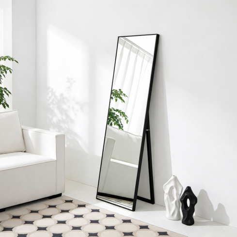 Põrandapeegel RHODE must