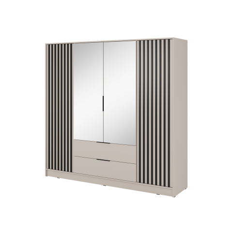 Riidekapp NELLY 4D peegliga kašmiir