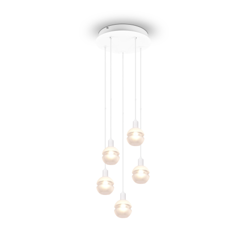 Rippvalgusti MELA 5-ne matt valge