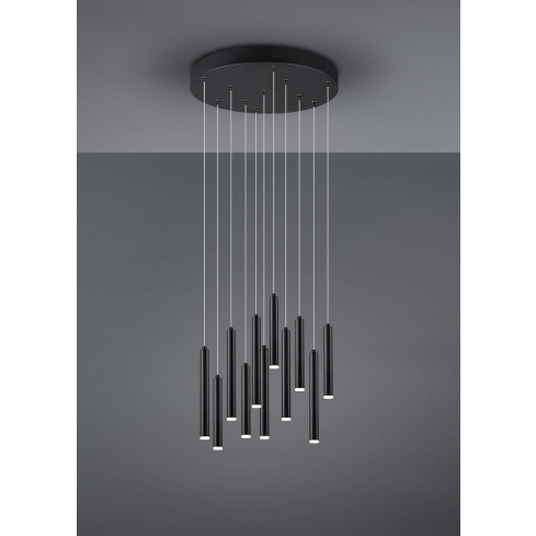 Rippvalgusti TUBULAR 40 cm matt must