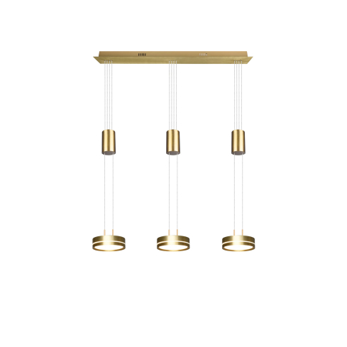 Rippvalgusti FRANKLIN 3-ne matt messing