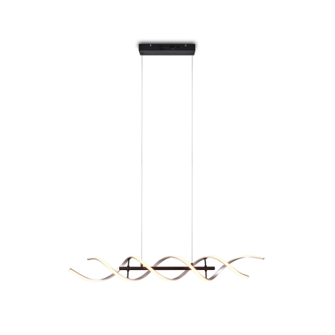 Rippvalgusti SEQUENCE harjatud alumiinium/matt must