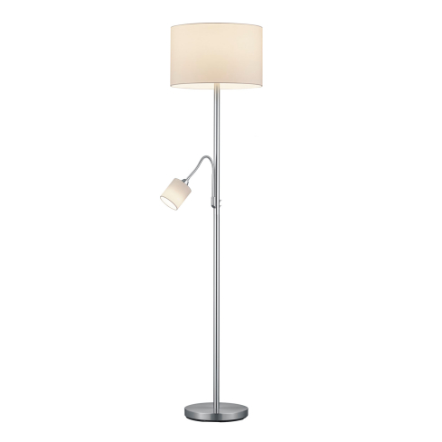 Põrandalamp HOTEL lugemislambiga valge