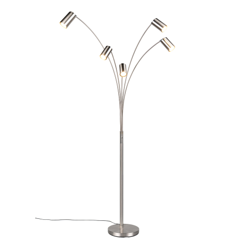 Põrandalamp MARLEY 5-ne matt nikkel